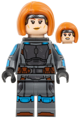 Bo-Katan Kryze - Printed Arms, Dark Orange Hair