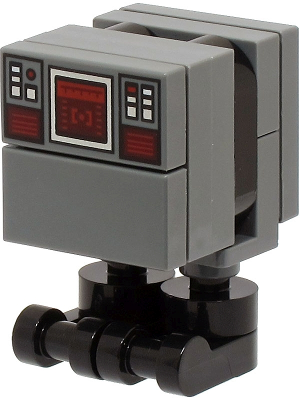 Gonk Droid (GNK Power Droid) - Dark Bluish Gray Body with Dark Red Control Panel, Black Feet