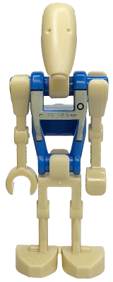 Battle Droid Pilot - Blue Torso with Tan Insignia and Chest Badge, Angled Arm and Straight Arm
