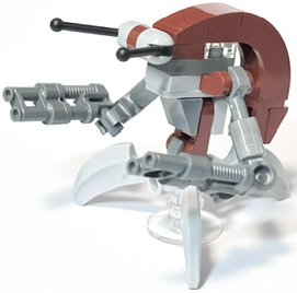 Droideka (Destroyer Droid) - Light Bluish Gray Claws, Dark Bluish Gray Plate 1 x 2