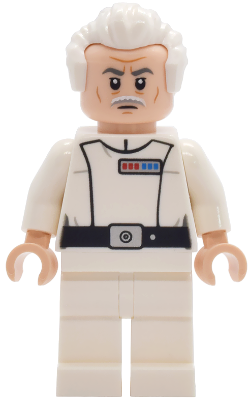 Admiral Wullf Yularen - White Uniform, White Swept Back Hair (Colonel)