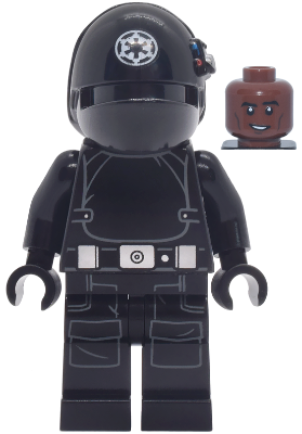 Imperial Gunner - Helmet with White Imperial Logo, Reddish Brown Head