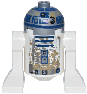 Astromech Droid, R2-D2 - Dirt Stains on Front and Back, without Dirt Stains on Top Panels