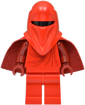 Imperial Royal Guard - Dark Red Arms and Hands, Torso Creases on Front and Back, Very Short Spongy Cape