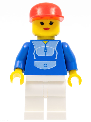 Jogging Suit, White Legs, Red Cap