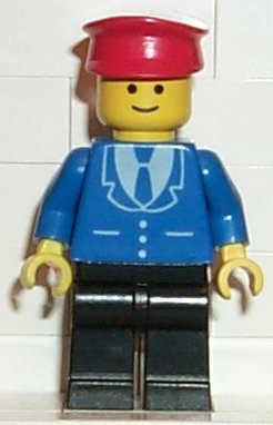 Suit with 3 Buttons Blue - Black Legs, Red Hat