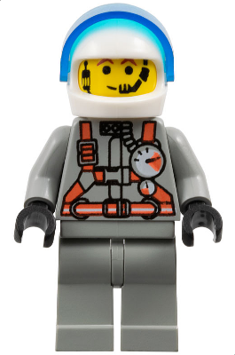 Fire - City Center 2, Light Gray Legs, White Helmet, Visor (Spy Runner Pilot)