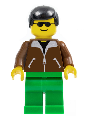 Jacket Brown - Green Legs, Black Male Hair
