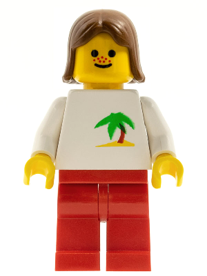 Palm Tree - Red Legs, Brown Female Hair