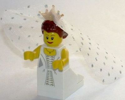 Bride with Tiara, Veil and Train