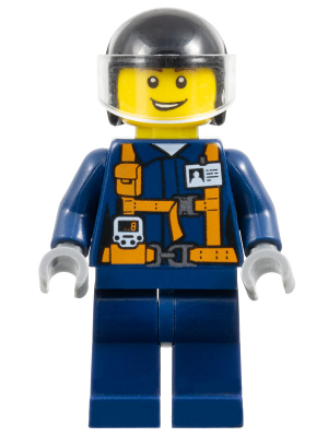 Helicopter Pilot - Dark Blue Suit with Harness
