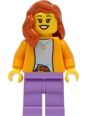 Mom - Bright Light Orange Jacket, Medium Lavender Legs, Dark Orange Hair