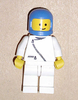 Jacket with Zipper - White, White Legs, Blue Classic Helmet