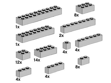 LEGO® 10145 Assorted Light Gray Bricks