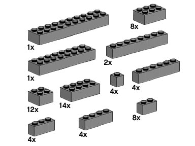 LEGO® 10146 Assorted Dark Gray Bricks
