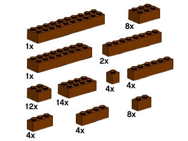 LEGO® 10147 Assorted Brown Bricks