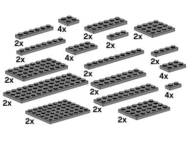Assorted Dark Gray Plates