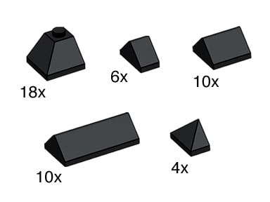 LEGO® 10160 Black Ridge Roof Tiles