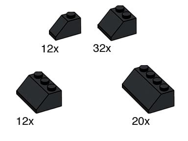 LEGO® 10161 Black Roof Tiles