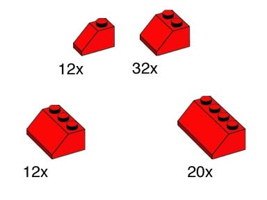 LEGO® 10163 Red Roof Tiles