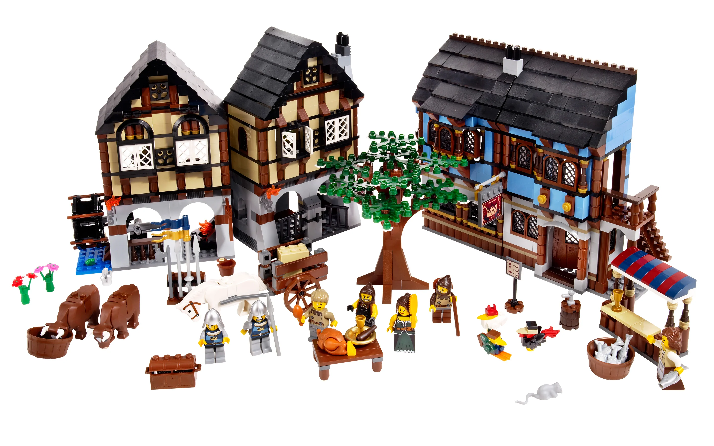 LEGO® 10193 Klocki Lego Castle Zestaw Średniowieczna wioska z targiem - zdjęcie 4