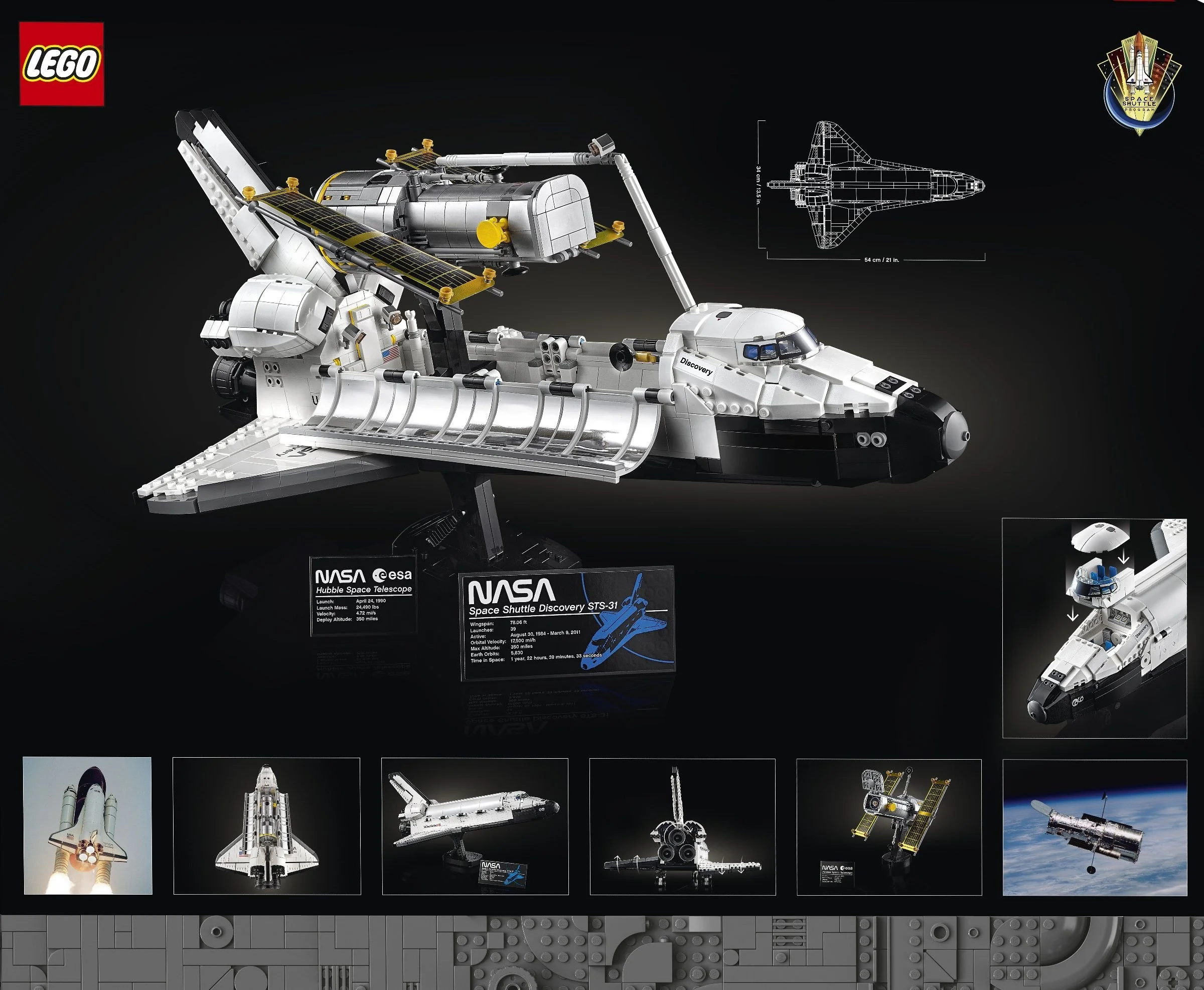 LEGO® 10283 Expert Icons Wahadłowiec Discovery Nasa na święta - zdjęcie 3