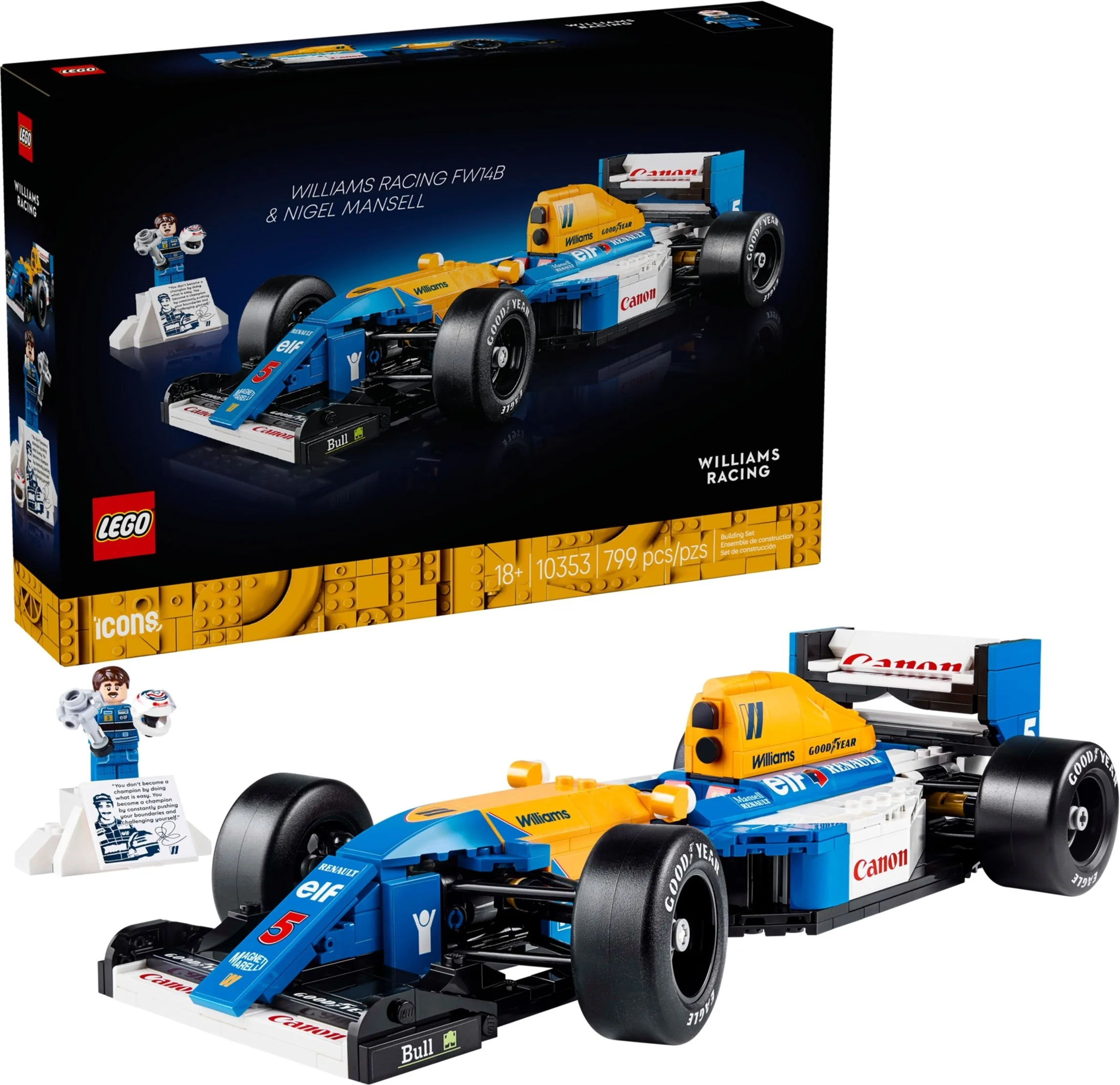 LEGO® 10353 Williams Racing FW14B i Nigel Mansell - zdjęcie 3