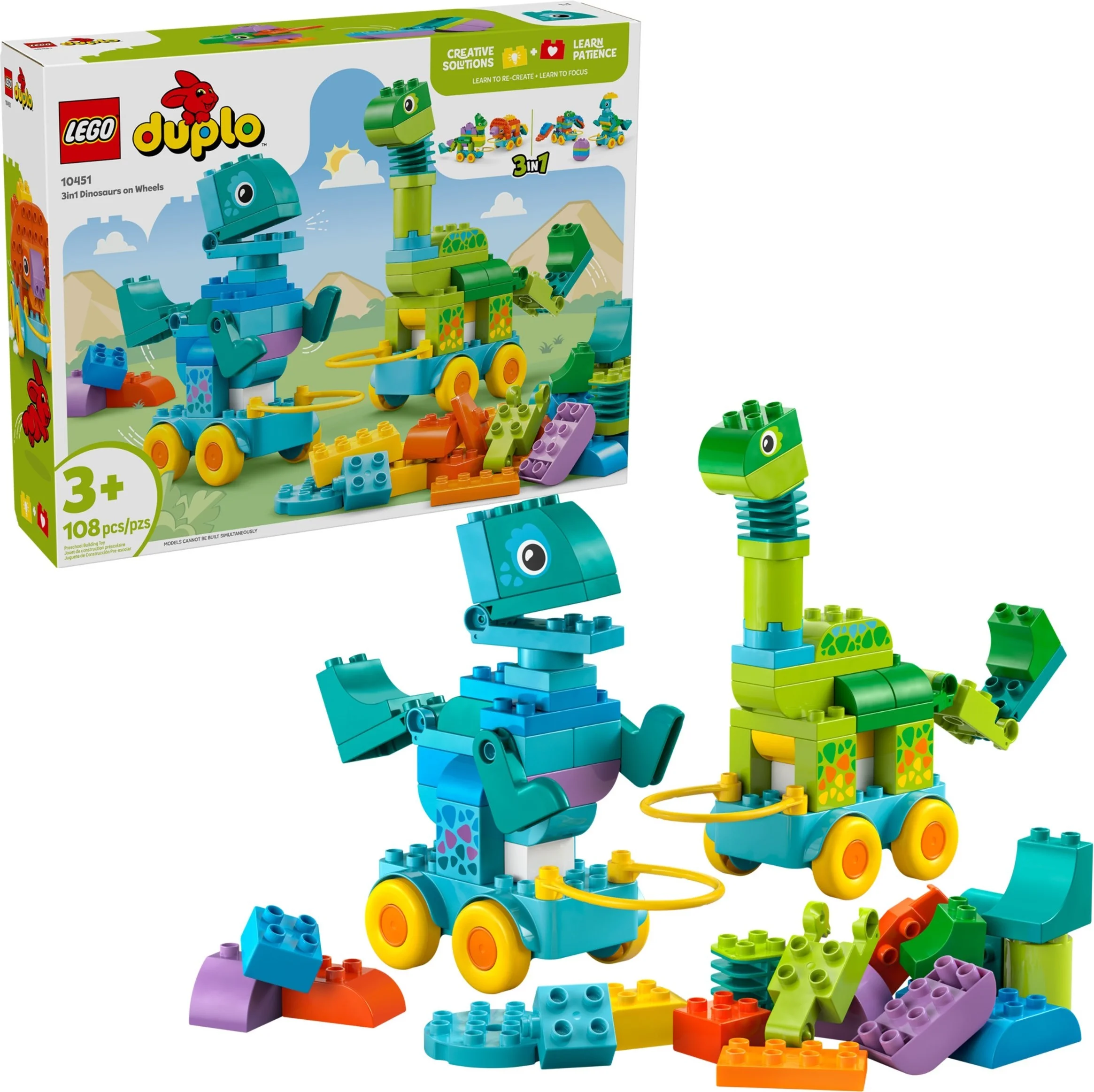 LEGO® 10451 3 w 1 Dinozaury na kółkach - zdjęcie 3