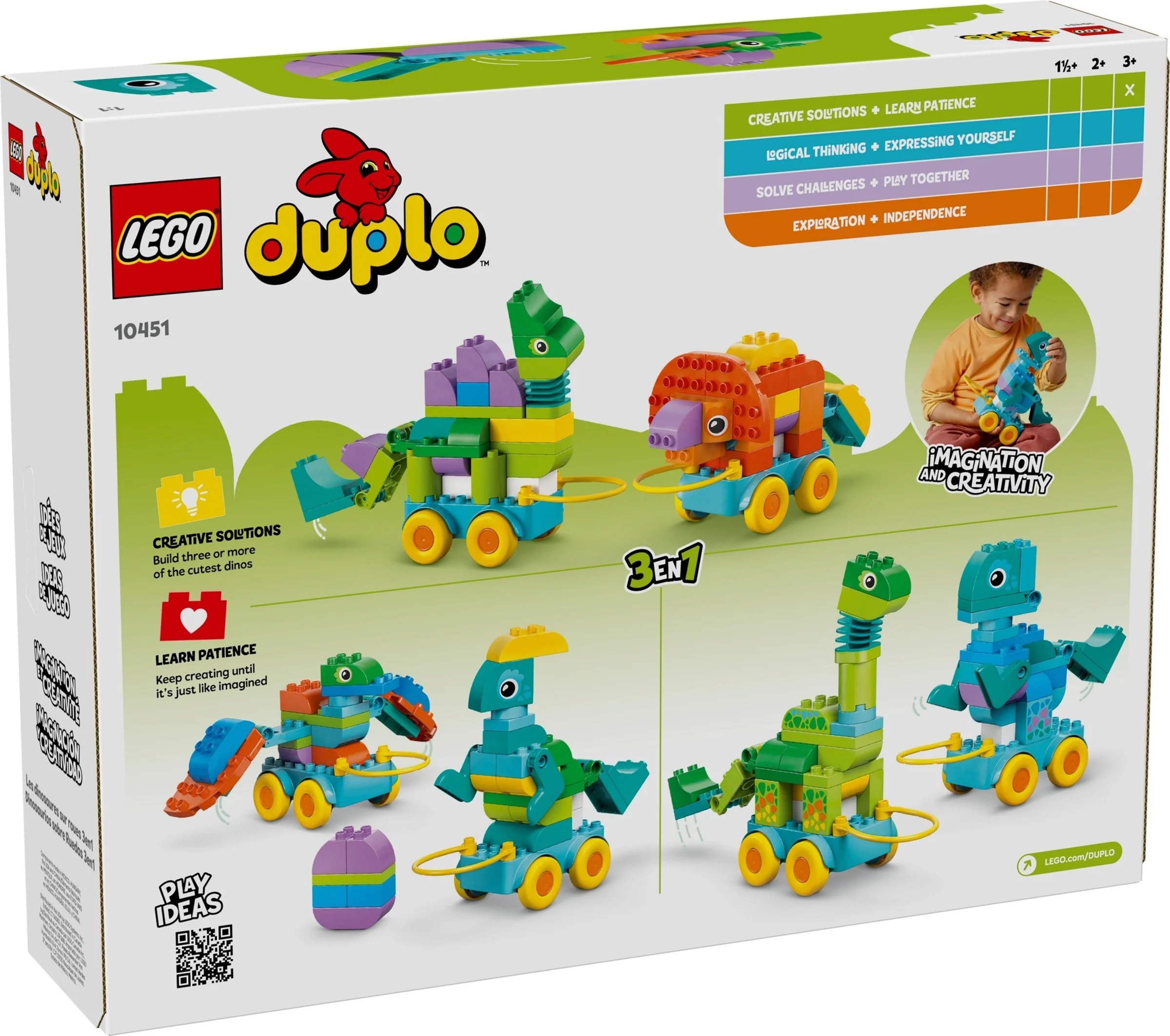 LEGO® 10451 3 w 1 Dinozaury na kółkach