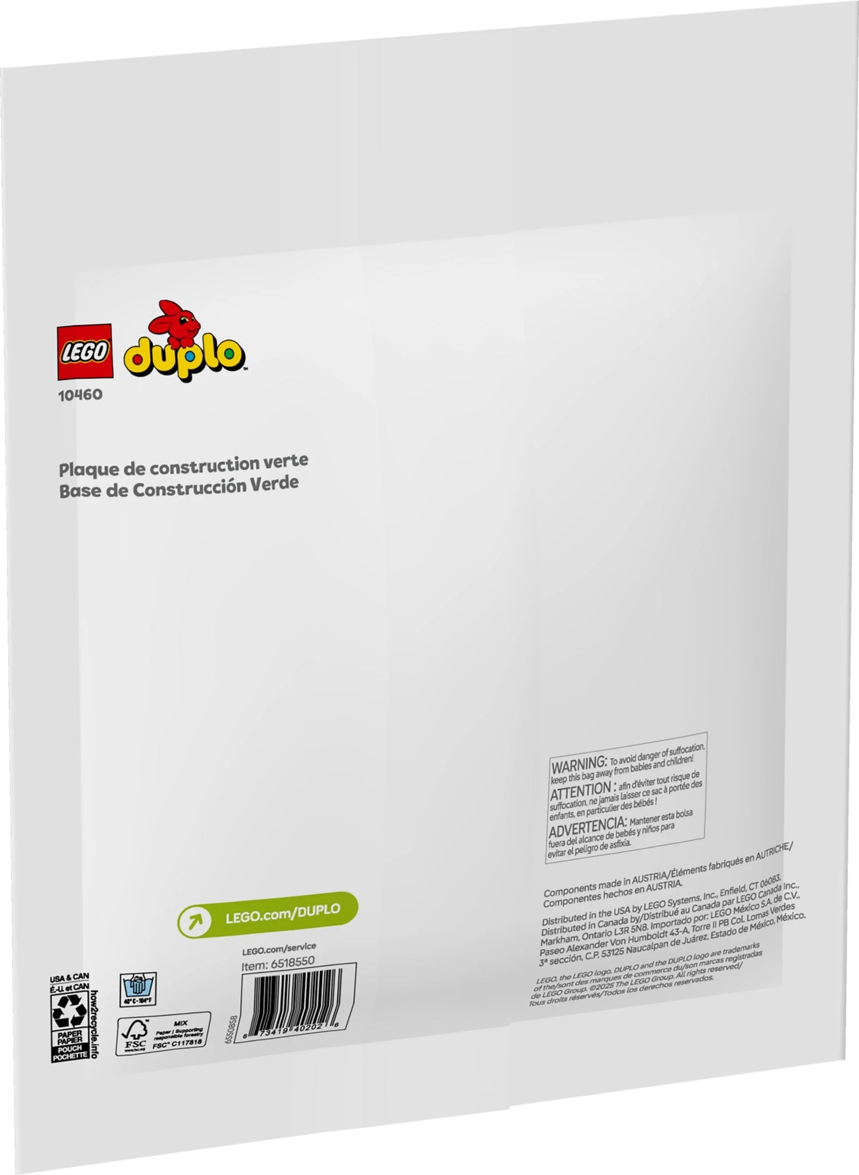 LEGO® 10460 DUPLO Zielona Płytka Konstrukcyjna - zdjęcie 3