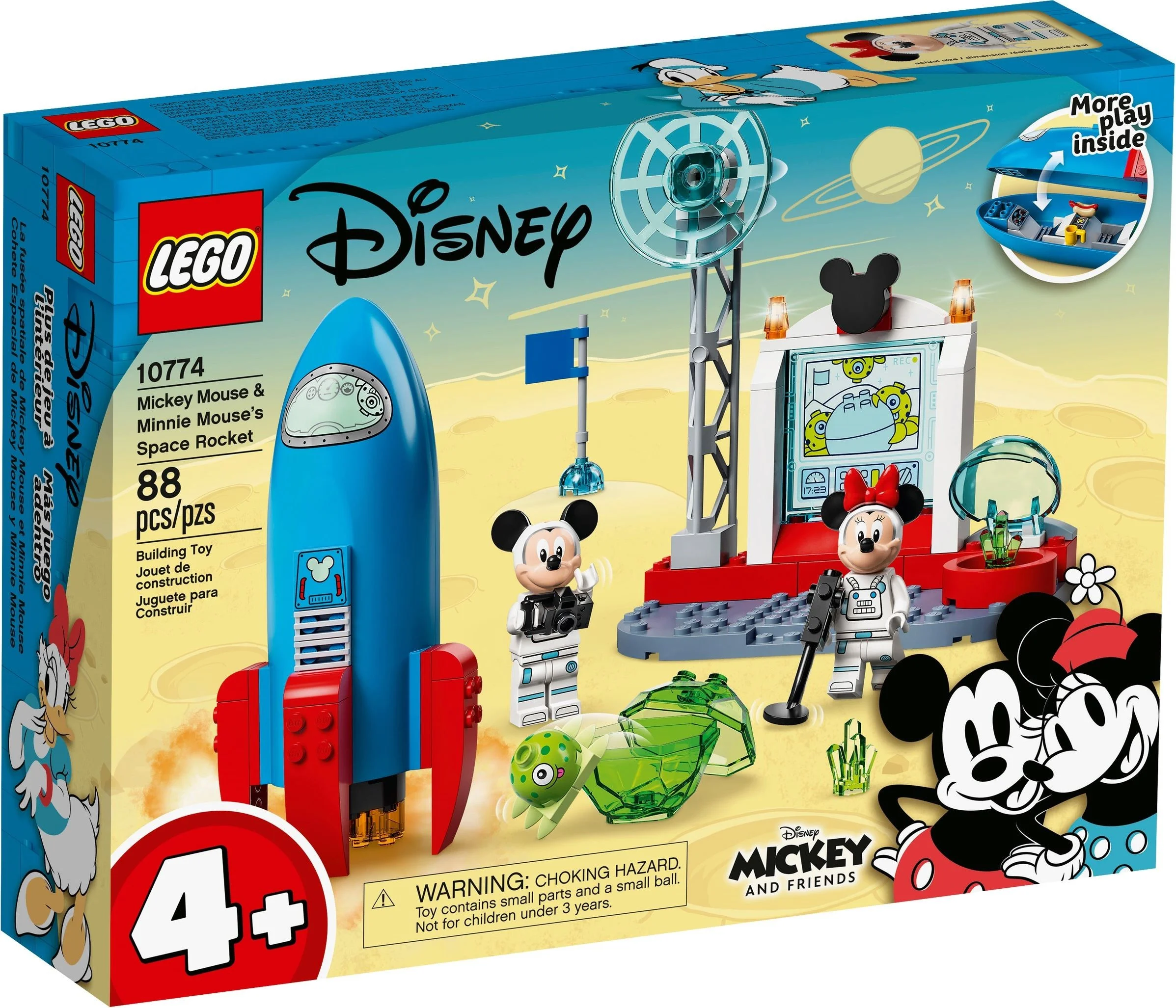 LEGO® 10774 Kosmiczna Rakieta Myszka Miki I Minnie Disney Kosmos Nowe - zdjęcie 2