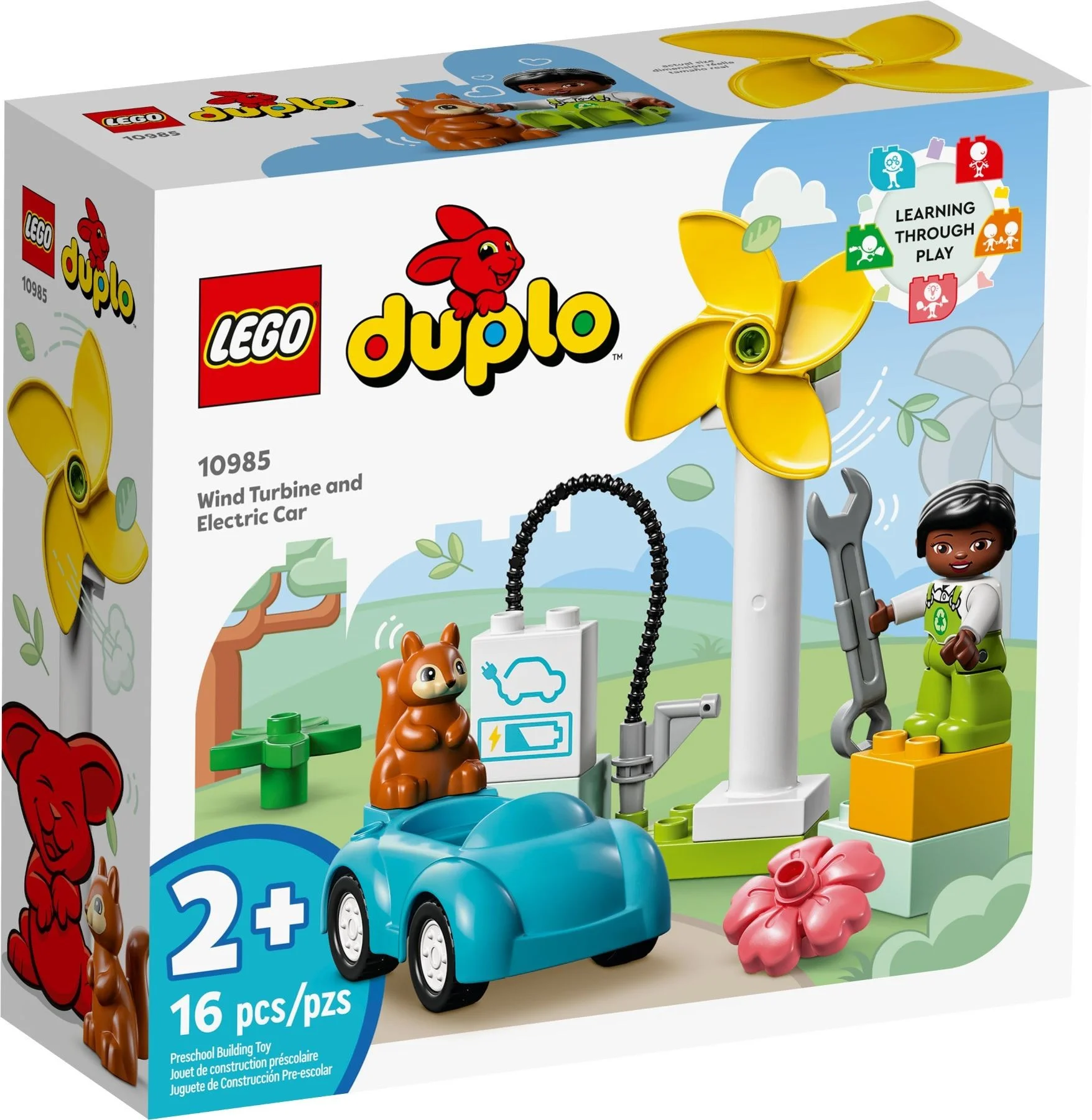LEGO® 10985 klocki Lego Duplo Turbina wiatrowa i samochód elektryczny