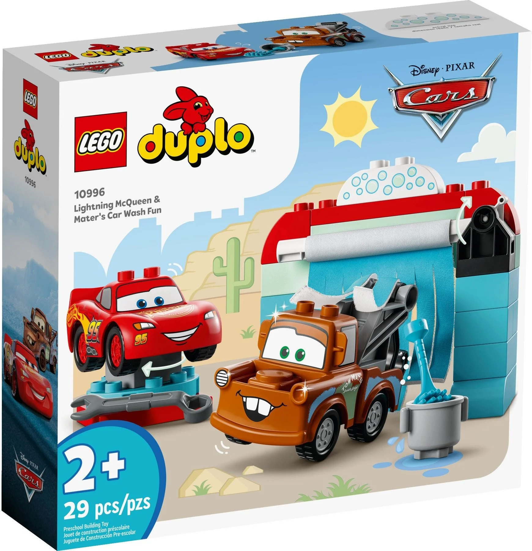 LEGO® 10996 Oryginalne Lego Duplo Zygzak McQueen i Złomek myjnia Klocki Auta - zdjęcie 2