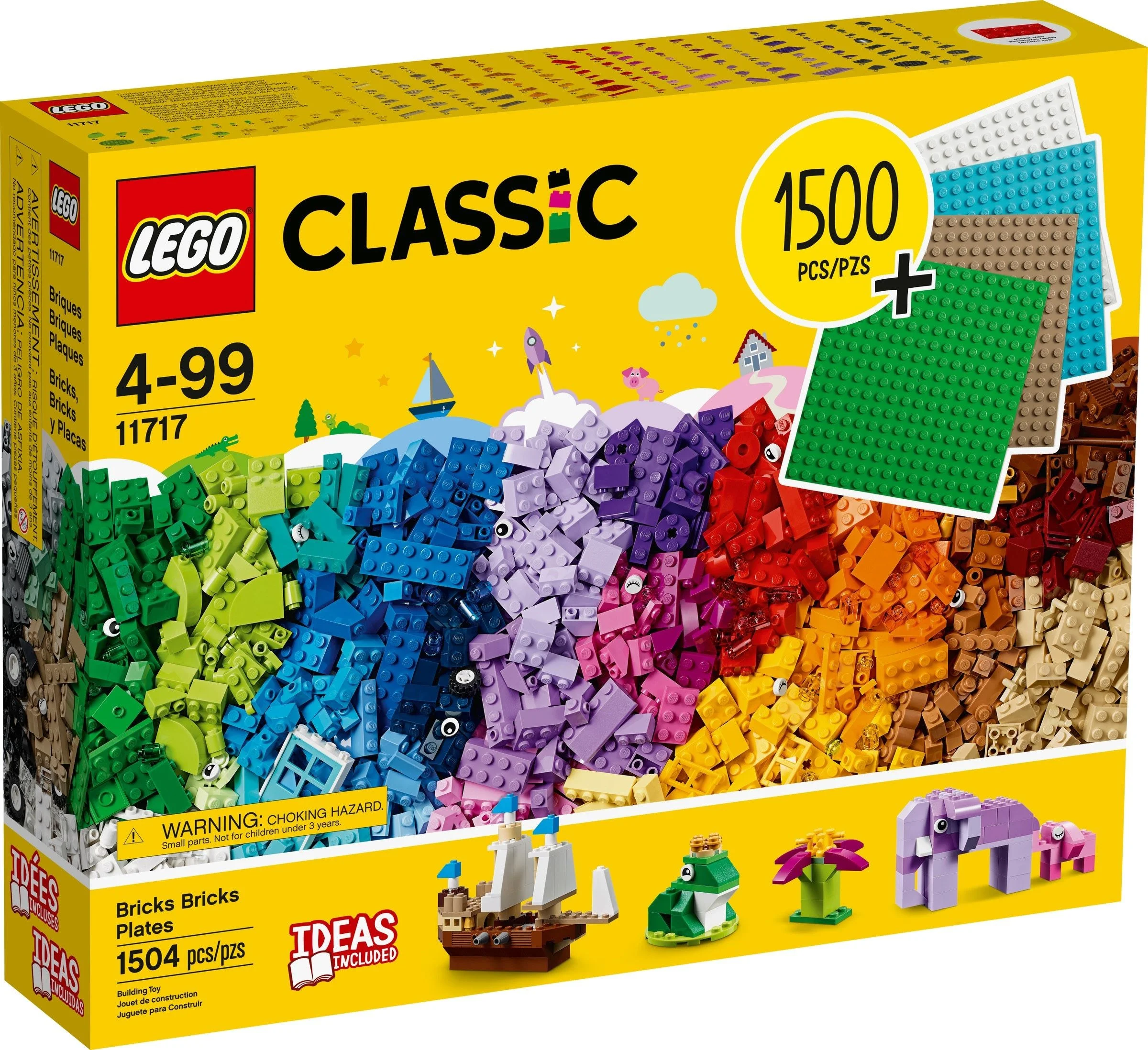 Oryginalne Lego Classic Klocki, klocki, płytki 1504 elementy Nowe