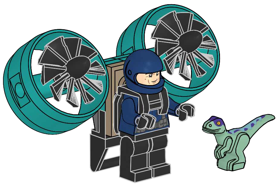 Zestaw Lego Jurassic World Minifigure Polybag Ranger, Helipack, #