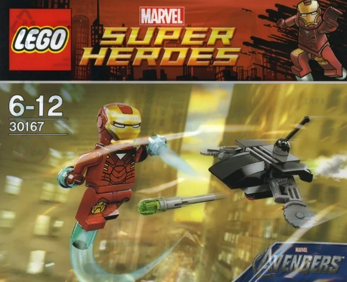 Iron Man vs. Fighting Drone saszetka klocki minifigurka