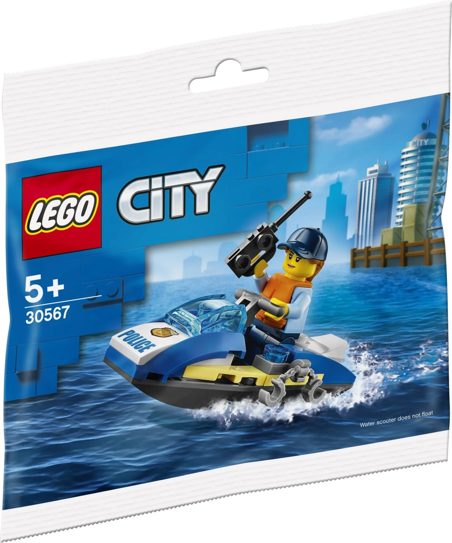 LEGO® 30567 Lego City Policyjny skuter wodny, policjantka z radiem - zdjęcie 2