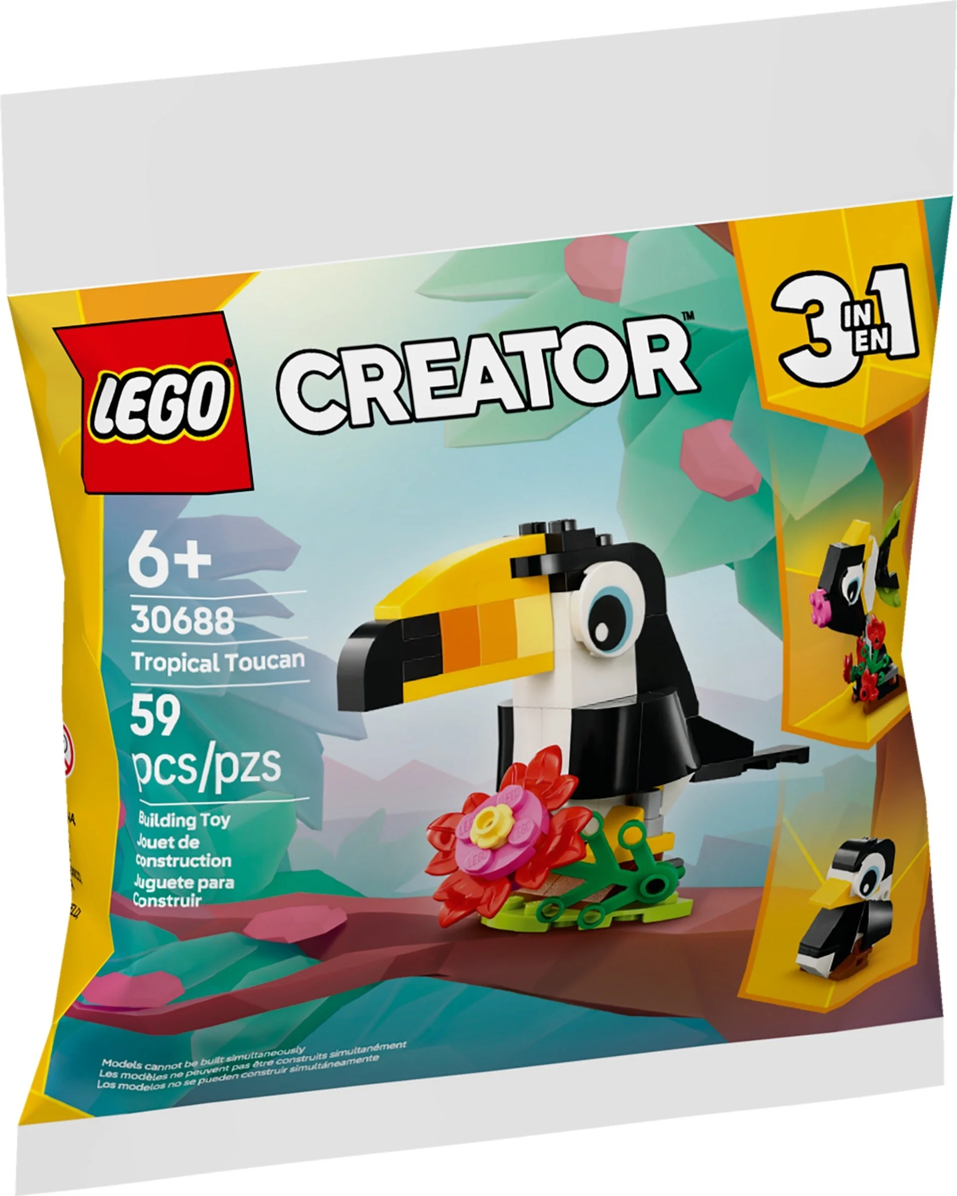 LEGO® 30688 3W1 Tropikalny Tukan Ryba Pingwin - zdjęcie 3
