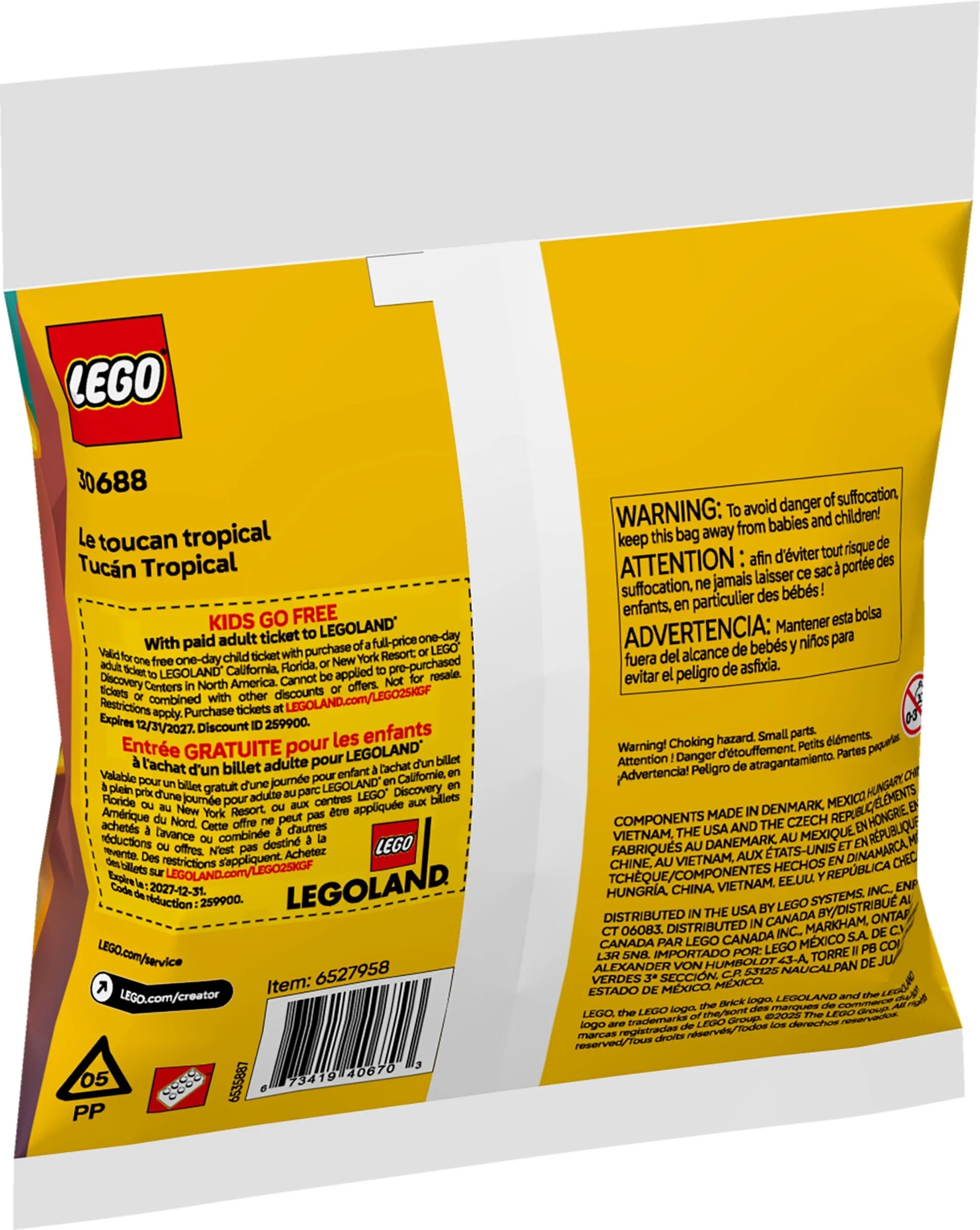 LEGO® 30688 3W1 Tropikalny Tukan Ryba Pingwin - zdjęcie 4