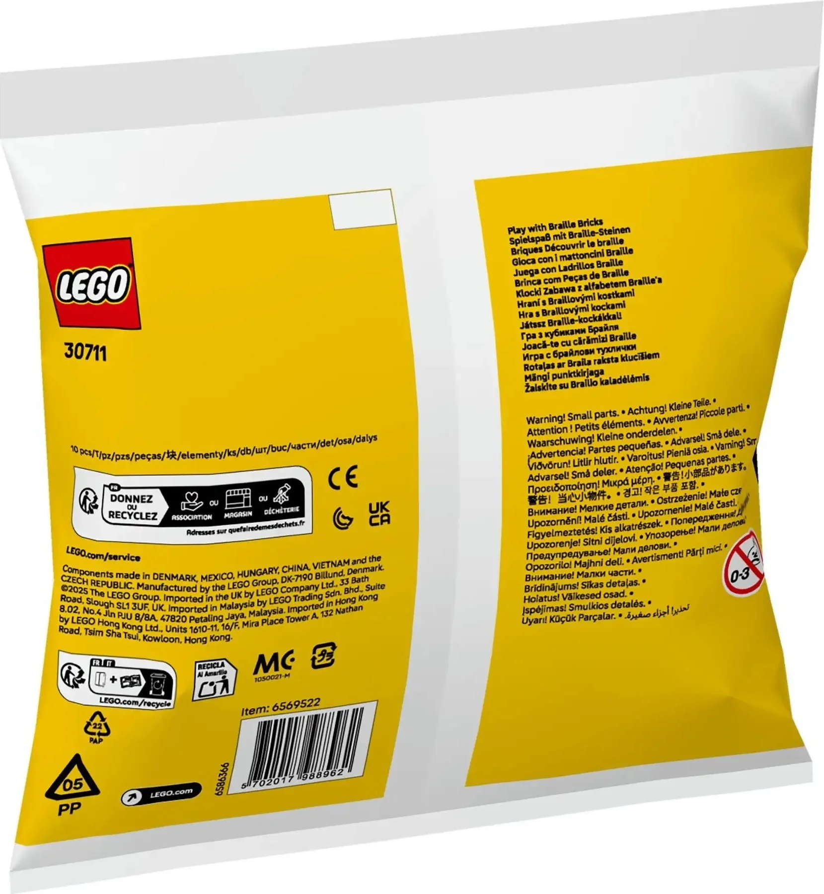 LEGO® 30711 Bricks Klocki Zabawa z alfabetem Braille’a
