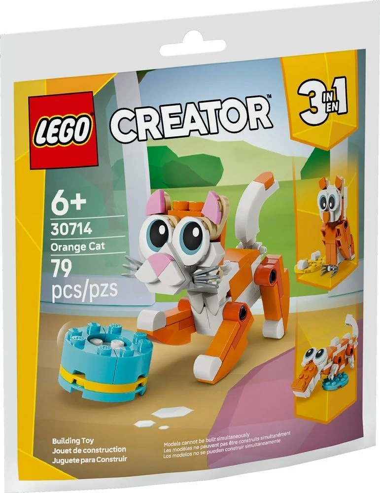 LEGO® 30714 Mały Zestaw 3W1 Rudy Kot, Krokodyl, Sowa - zdjęcie 5