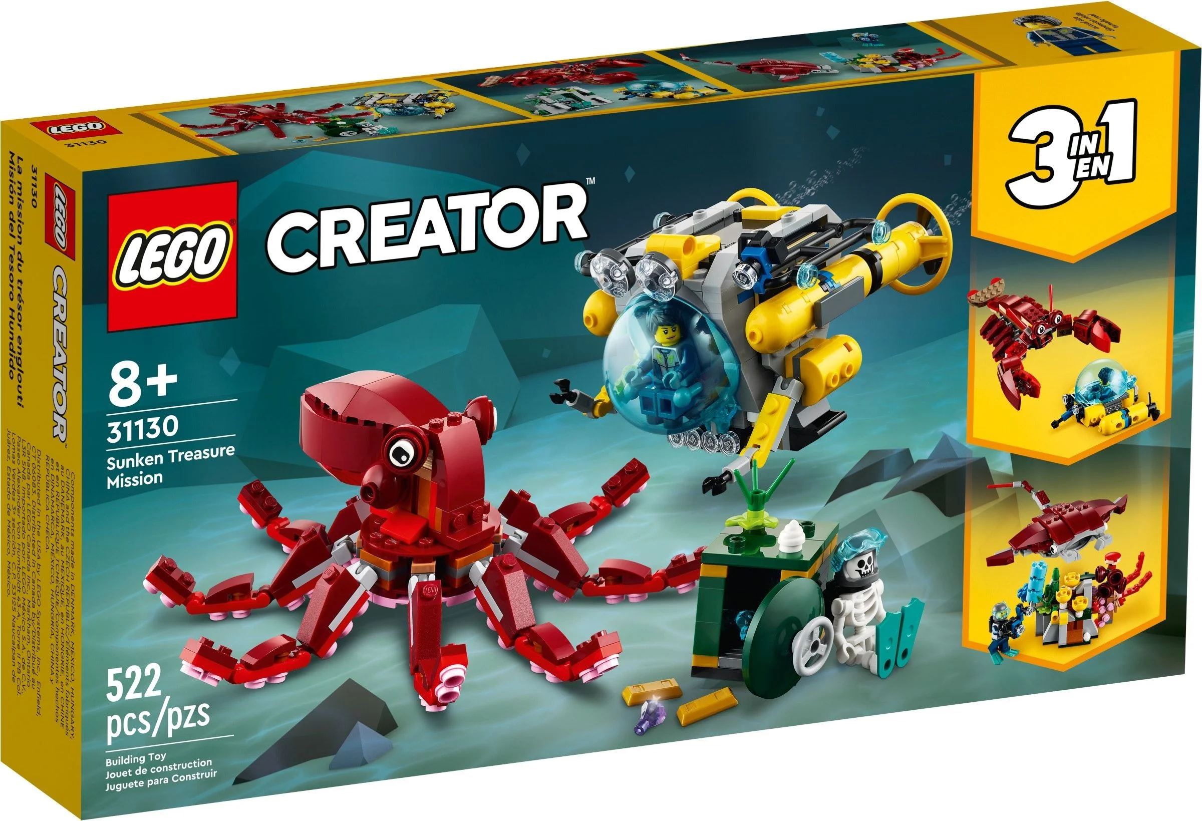 Klocki Lego Creator Wyprawa Po Zatopiony Skarb 3W1