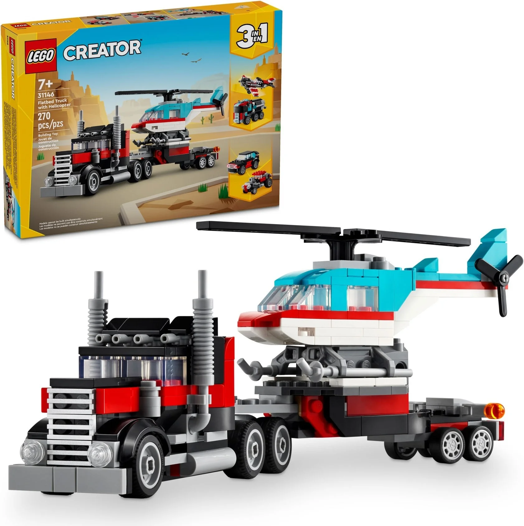LEGO® 31146 Ciężarówka z platformą i helikopterem - zdjęcie 2