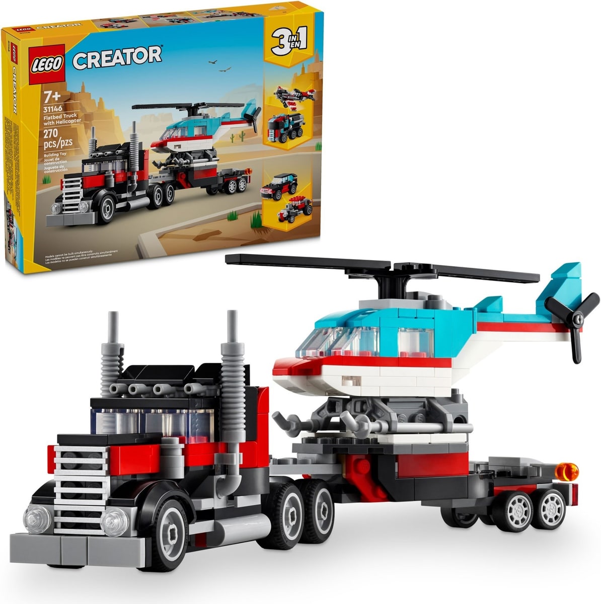 LEGO® 31146 Ciężarówka z platformą i helikopterem - zdjęcie 4