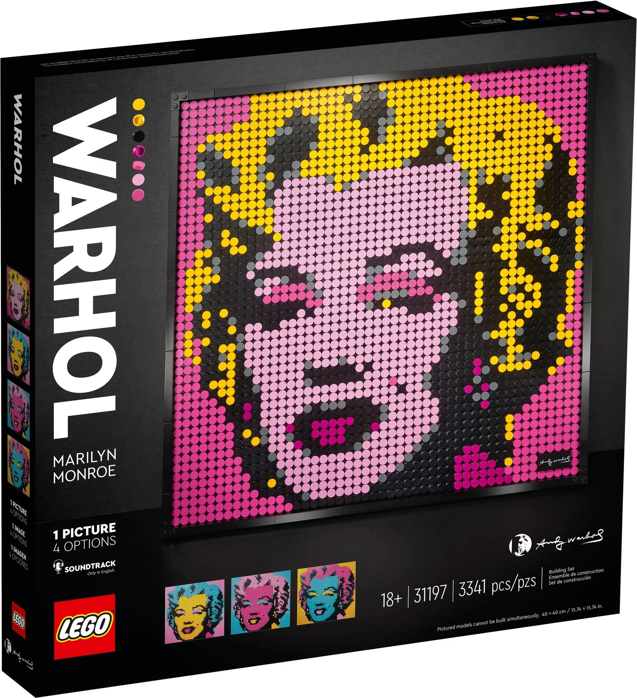 ### Lego dots Art Andy Warhol's Marilyn Monroe pop-art portret
