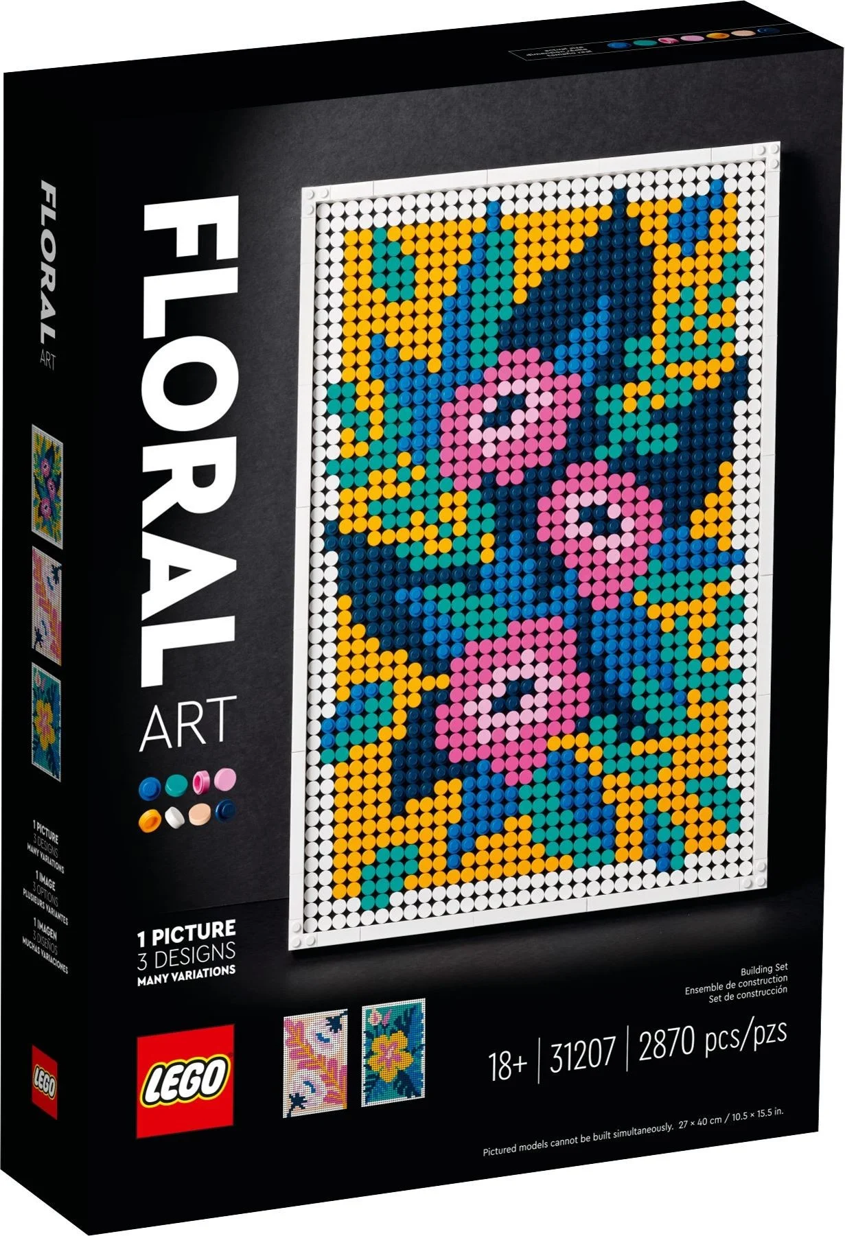 Oryginalne Lego Art Sztuka kwiatowa 2870 elementów Kwiaty Nowe
