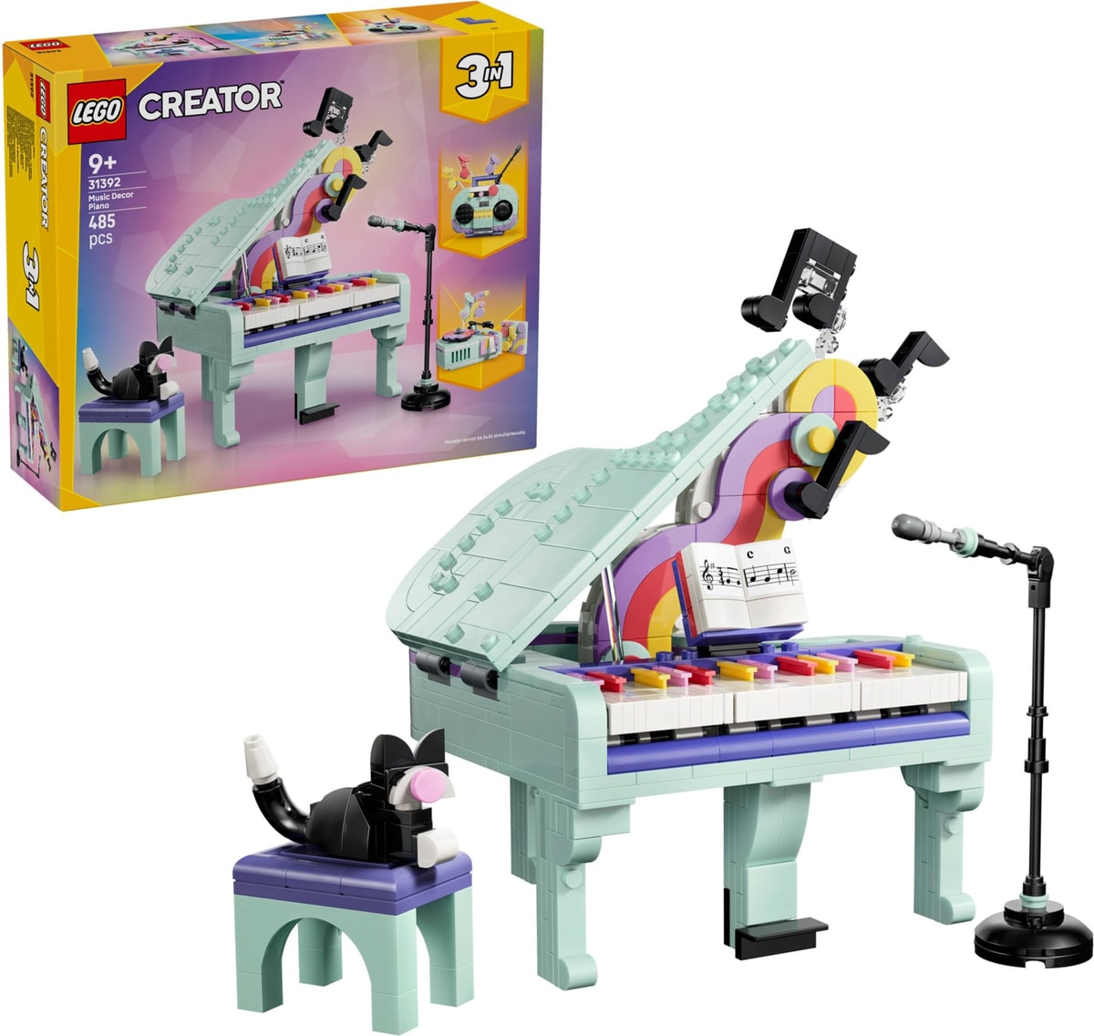 LEGO® 31392 Dekoracyjny fortepian z kotem - zdjęcie 4