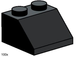 2 x 2 Roof Tiles Steep Sloped Black