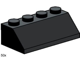 2 x 4 Roof Tile Black