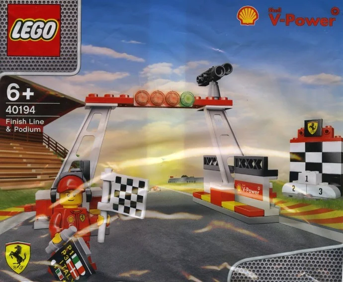 nowy Lego Racers LegoFinish Line Podium Shell Ferrari Misb 2014